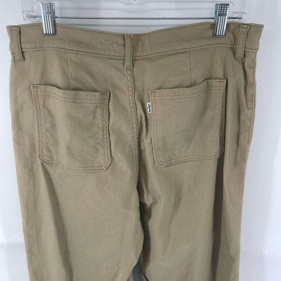 Levi's Women's Ribcage Wide Leg Crop Pants High Waisted Casual Khaki Size 32 - Picture 9 of 12